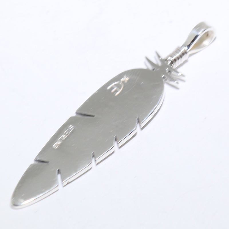 Feather Pendant by Ruben Saufkie