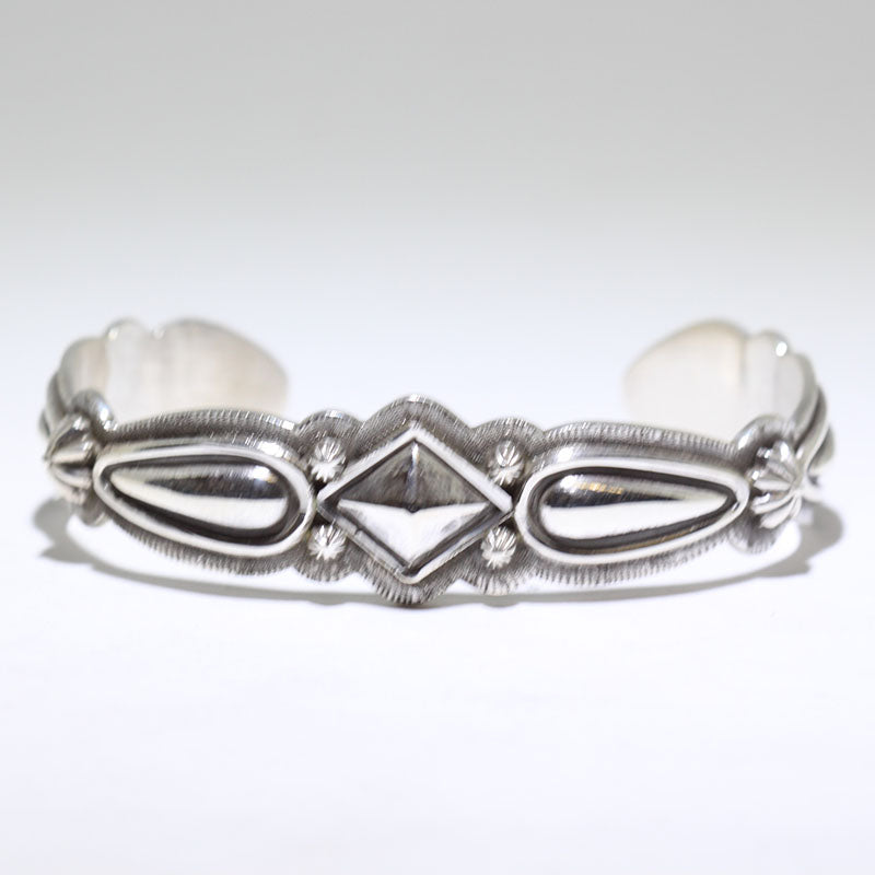 Silver Bracelet by Thomas Jim 5-1/2"
