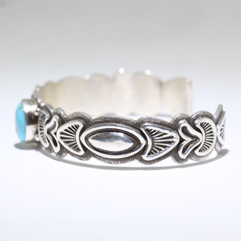Squared Turquoise Vintage Native American Navajo Sterling Silver Leaf Bracelet Squared Turquoise Vintage Native American Navajo Sterling Silver Leaf Bracelet
