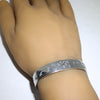 Silver Bracelet by Clifton Mowa 5-1/2"