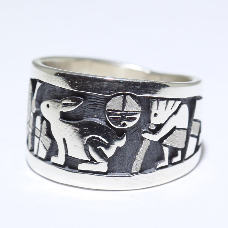 Silver Ring by Sparks Masawytewa- 7.5