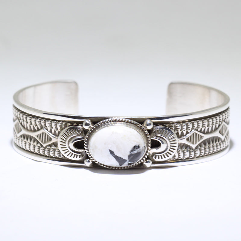 White Buffalo Bracelet by Darrell Cadman 5-1/4"