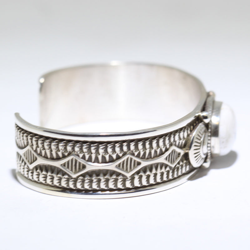 White Buffalo Bracelet by Darrell Cadman 5-1/4