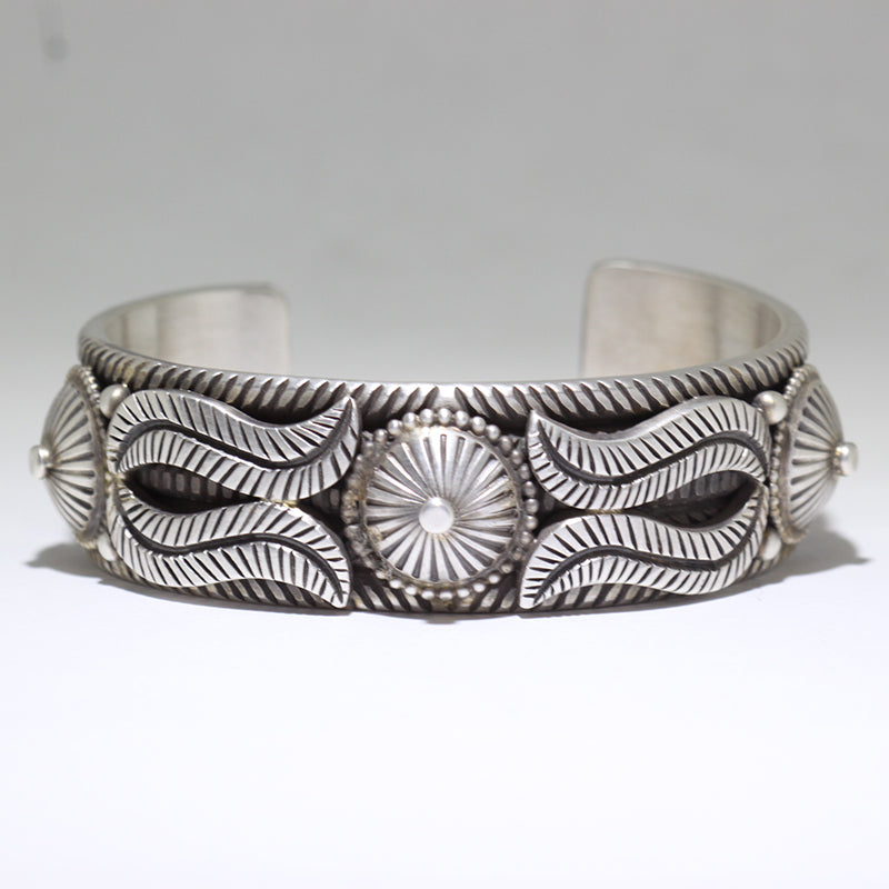 Silver Bracelet by Calvin Martinez 5-3/4"