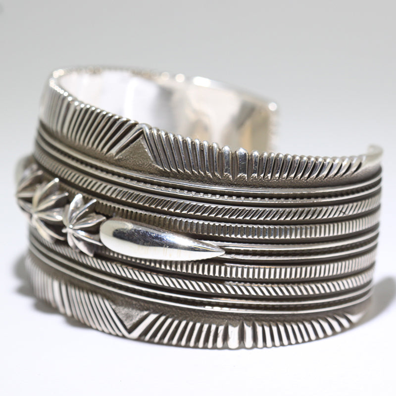 Silver Bracelet by Ron Bedonie 5-3/4