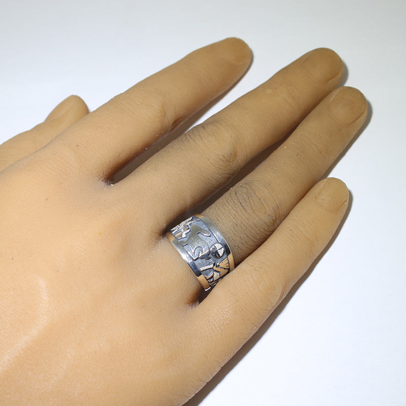 Silver Ring by Sparks Masawytewa- 7.5