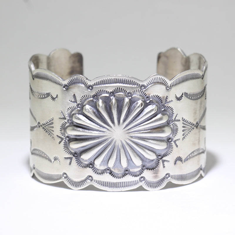 Silver Bracelet by Arnold Goodluck 5-3/4"