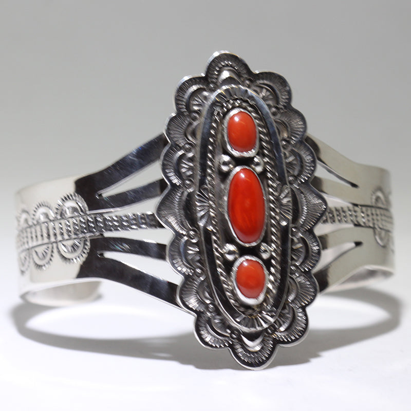 Coral Bracelet by Eula Wylie 5-1/2"