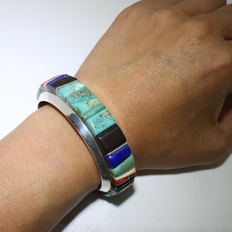 Inlay Bracelet by Wes Willie 5"