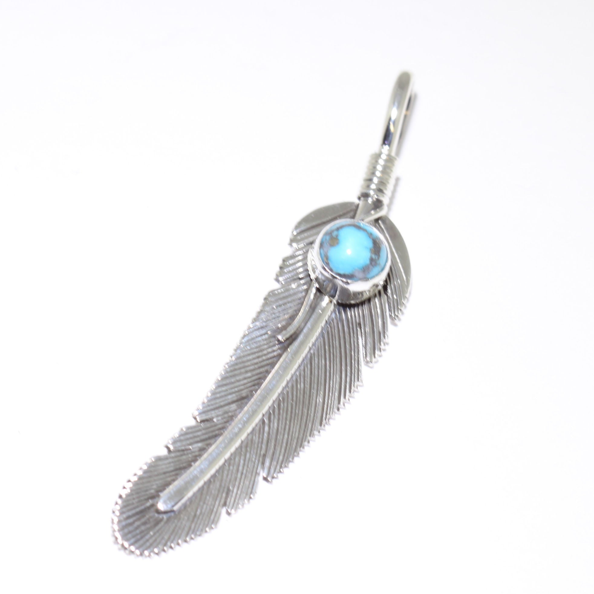 Feather pendant by Harvey Mace (silver or gold)