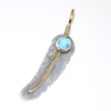 Feather pendant by Harvey Mace (silver or gold)
