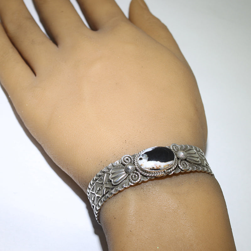 White Buffalo Bracelet by Andy Cadman 5-1/4"