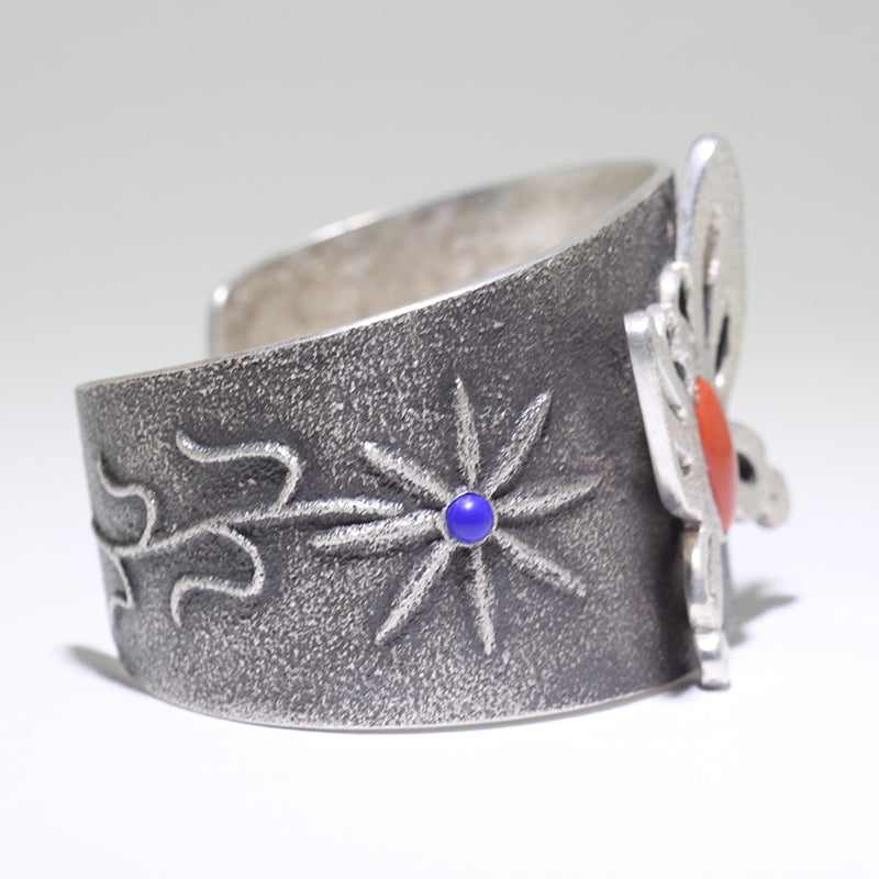 Coral Bracelet by Lee Begay 5-1/4"