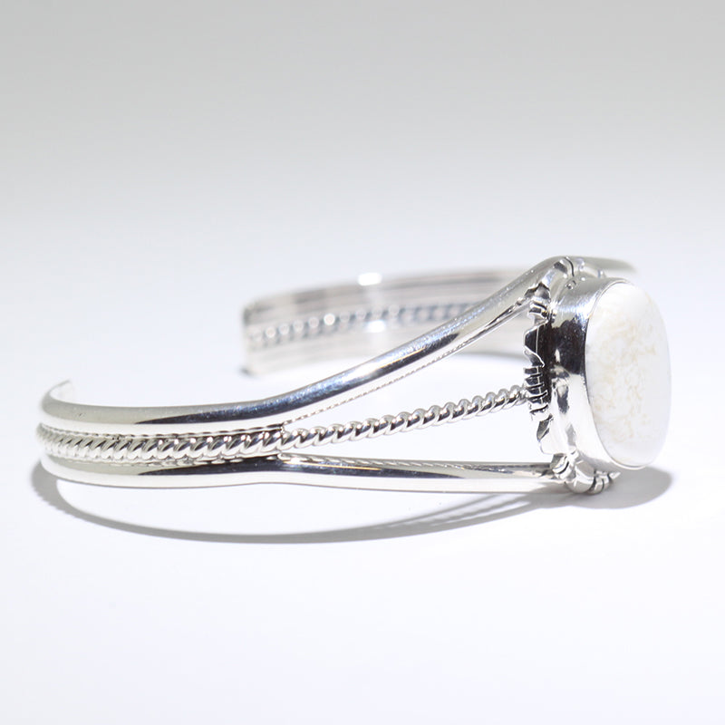 White Buffalo Bracelet by Navajo 5-1/4"