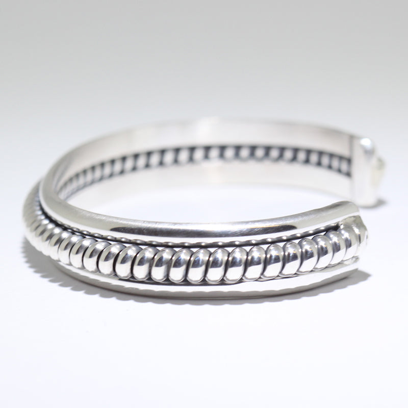 Silver Bracelet by Caroline Tsosie 5-1/4"