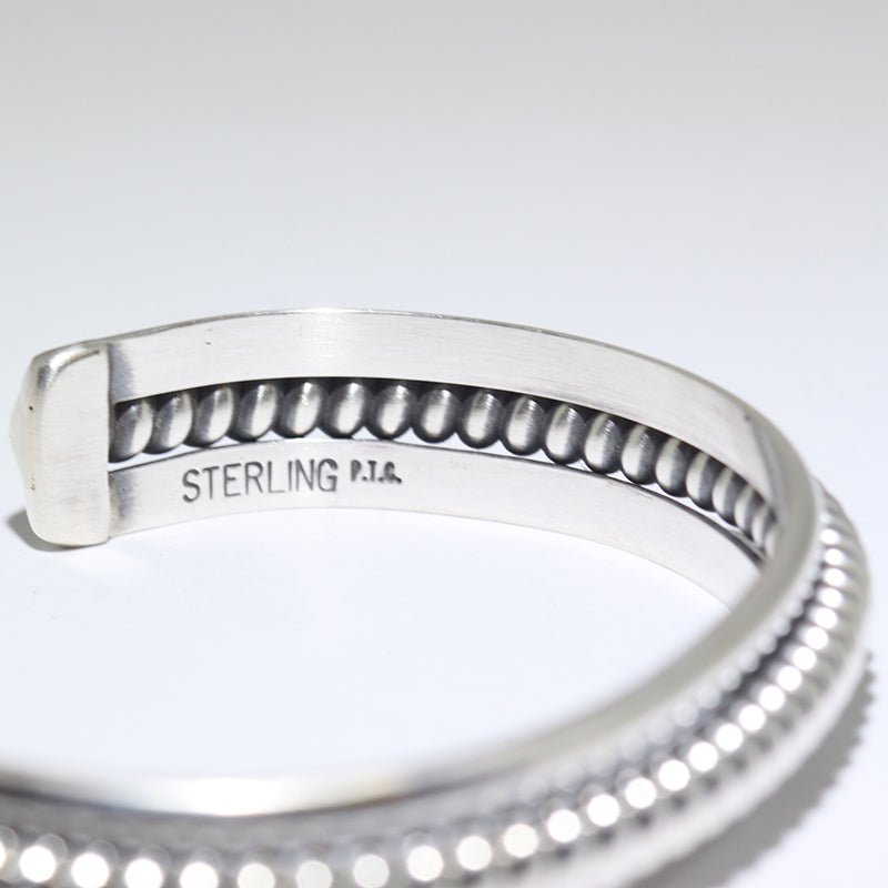 Silver Bracelet by Caroline Tsosie 5-1/4"