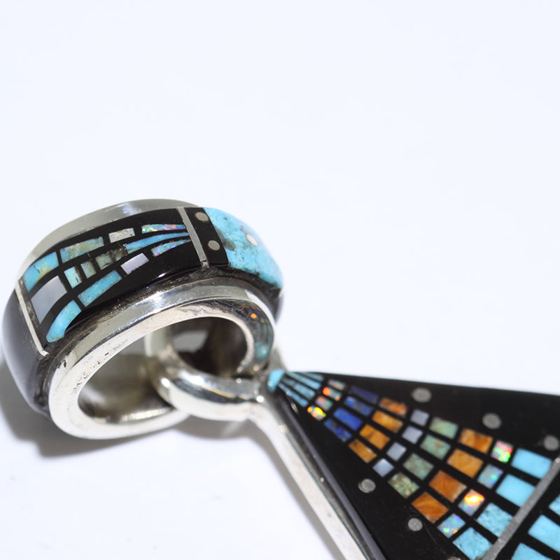 Micro Inlay Pendant by Erwin Tsosie