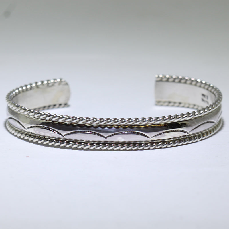 Silver Bracelet by Navajo 5-1/4"