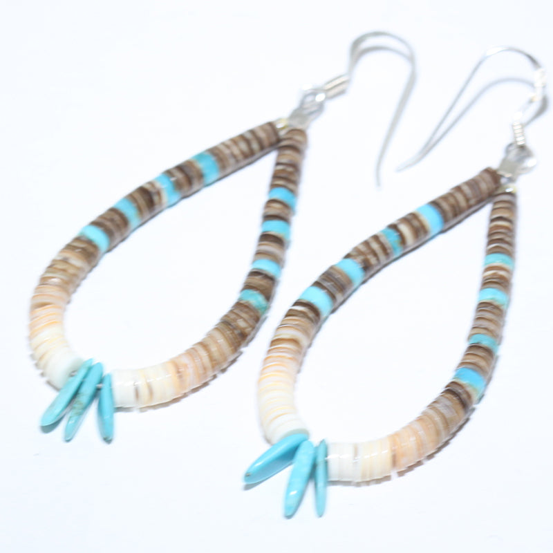 Heishi Earrings by Calvin Lovato