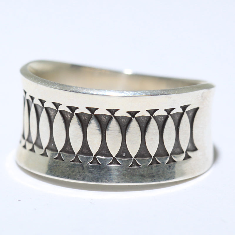Silver Ring by Norbert Peshlakai- 10