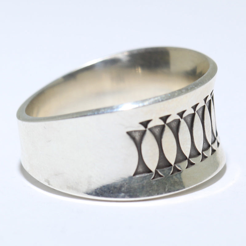 Silver Ring by Norbert Peshlakai- 10