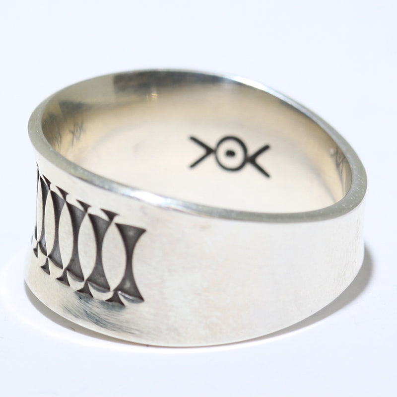 Silver Ring by Norbert Peshlakai- 10