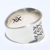 Silver Ring by Norbert Peshlakai- 8.5