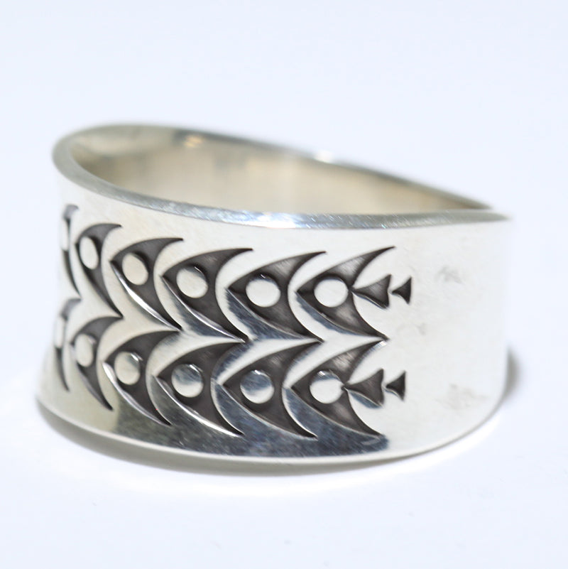 Silver Ring by Norbert Peshlakai- 10.5