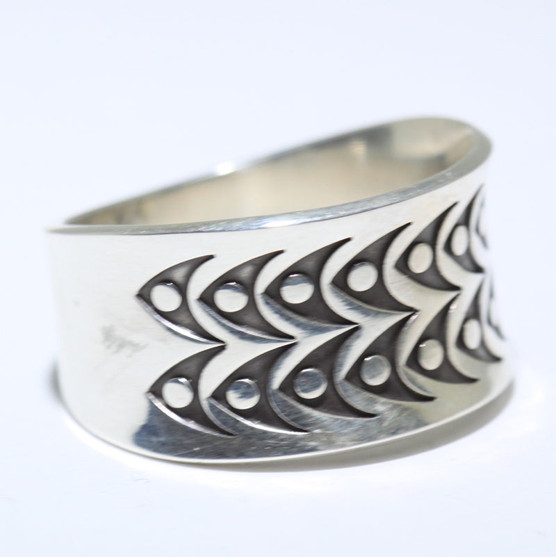 Silver Ring by Norbert Peshlakai- 10.5