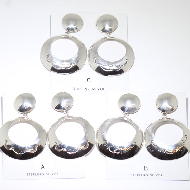 Silver Earrings by Navajo