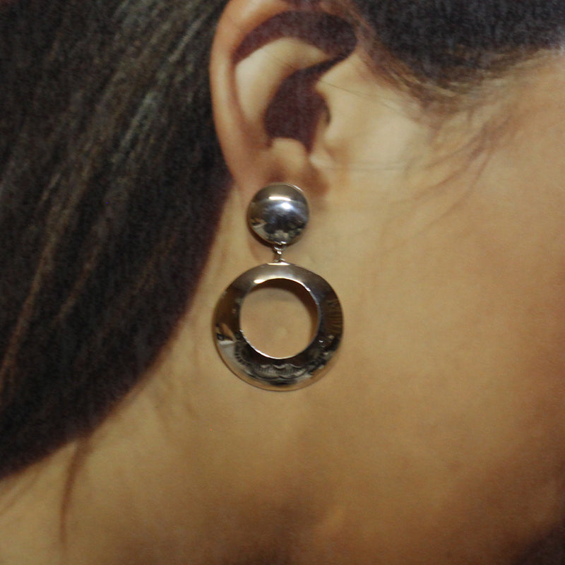 Silver Earrings by Navajo