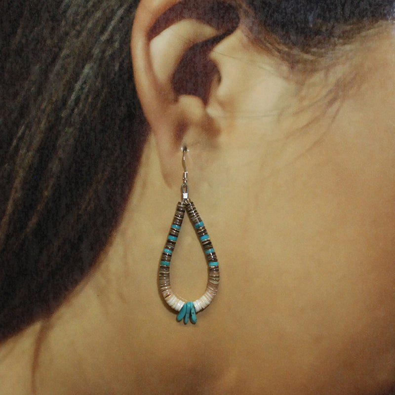 Heishi Earrings by Calvin Lovato