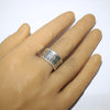 Silver Ring by Norbert Peshlakai- 10.5