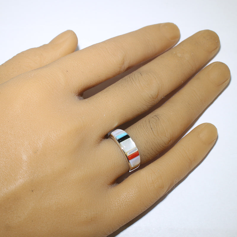 Inlay Ring by Veronica Benally- 7.5