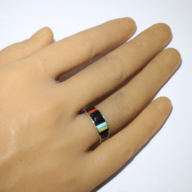 Inlay Ring by Veronica Benally- 8.5