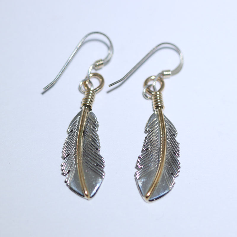 Feather Earring by Harvey Mace