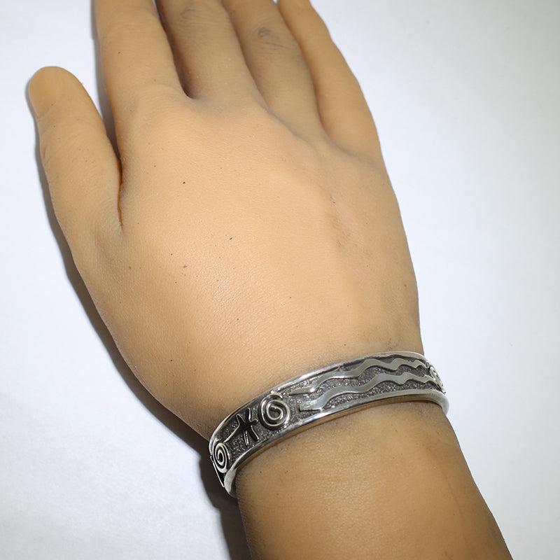 Silver Bracelet by Alex Sanchez 5-1/2"