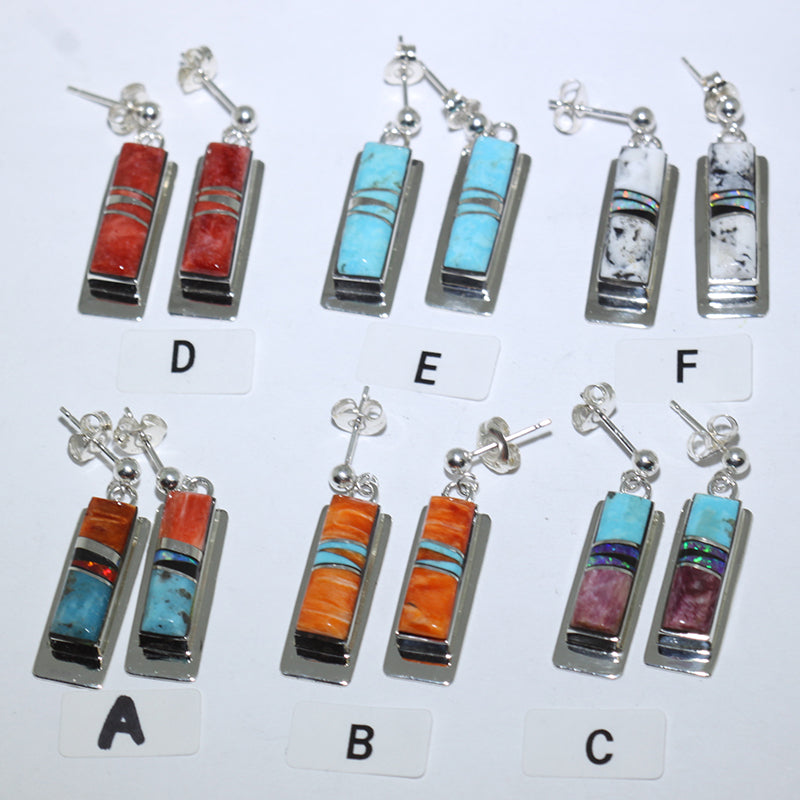 Inlay Earrings by Navajo