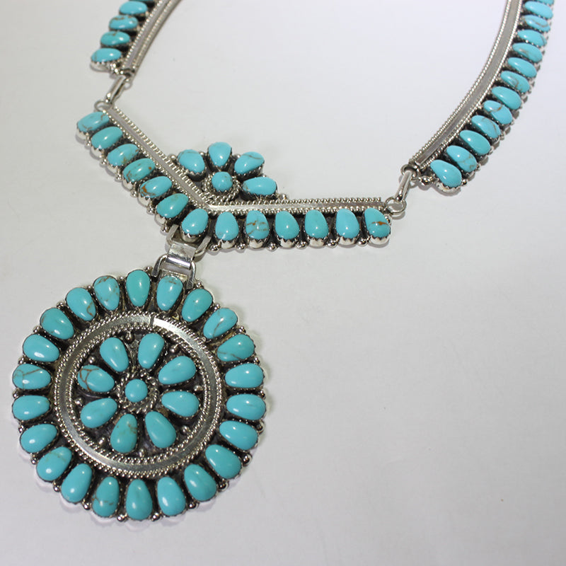 Turquoise Necklace by Navajo – Gallup Trading