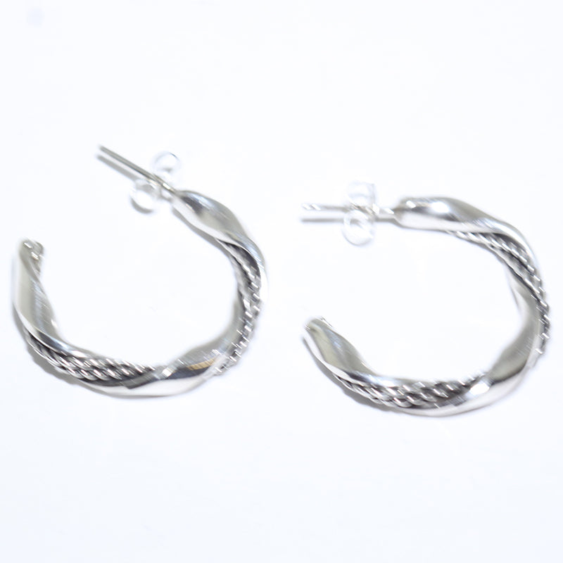 Silver Earrings by Navajo