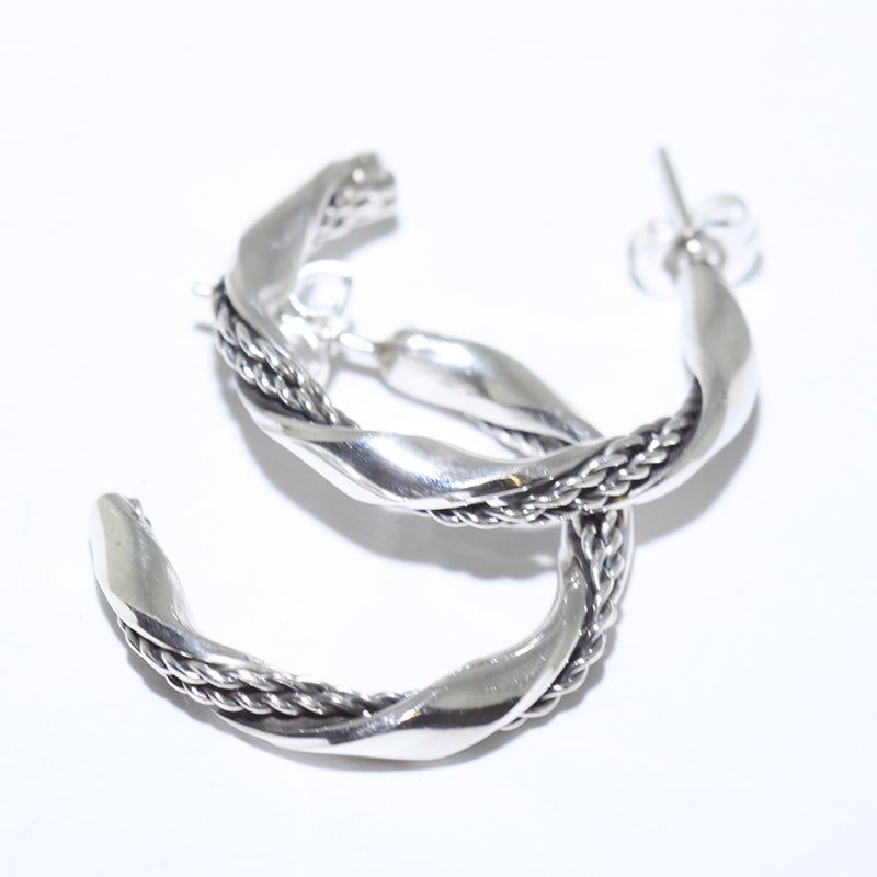 Silver Earrings by Navajo
