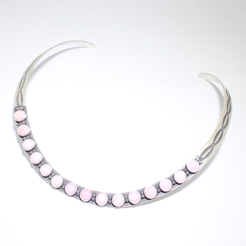 Pink Conch Neckbar by Herman Smith