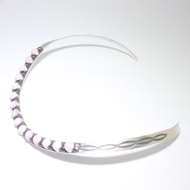 Pink Conch Neckbar by Herman Smith