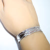 Silver Bracelet by Gary Sandoval 5-1/4"