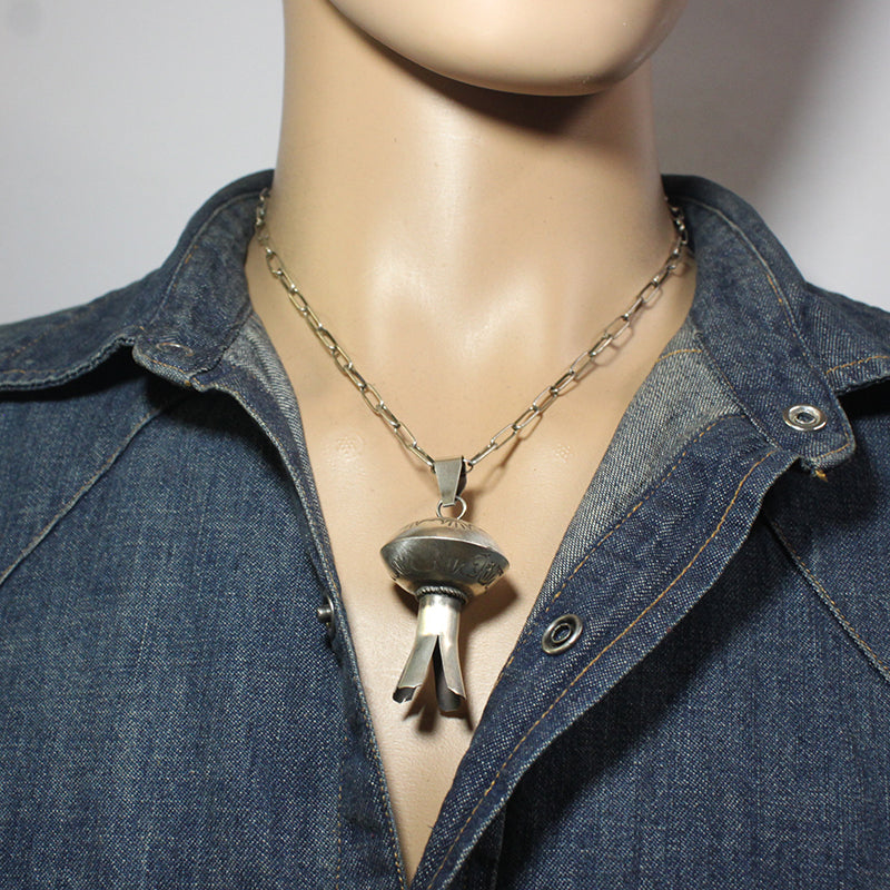 Squash Bead Pendant by Navajo