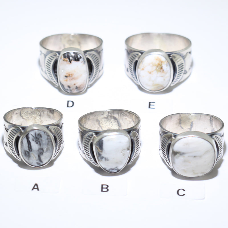 White Buffalo Ring by Arnold Goodluck