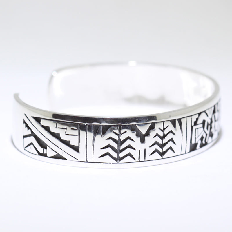 Silver Bracelet by Clifton Mowa 5-3/4"