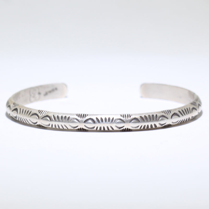 Silver Bracelet by Arnold Goodluck 5-1/4"