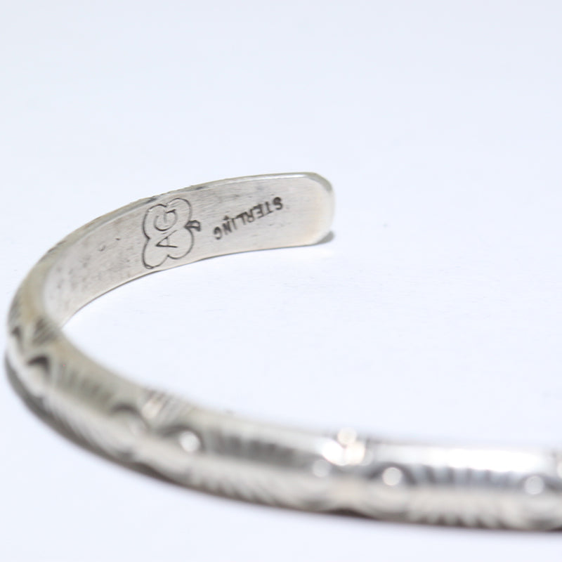アクセサリー Navajo / silver bangle Arnold Good luck Silver Bracelet by Arnold Goodluck 5-1/4