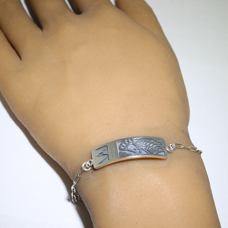 Silver Bracelet by Clifton Mowa